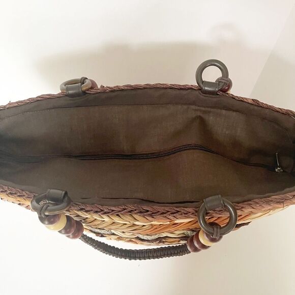 Large Woven Straw tote - Picture 5 of 6